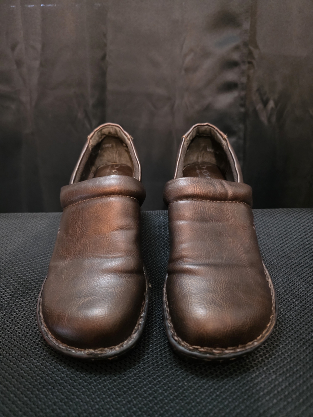 B.O.C Brown Leather Slip-On Womens Shoes
